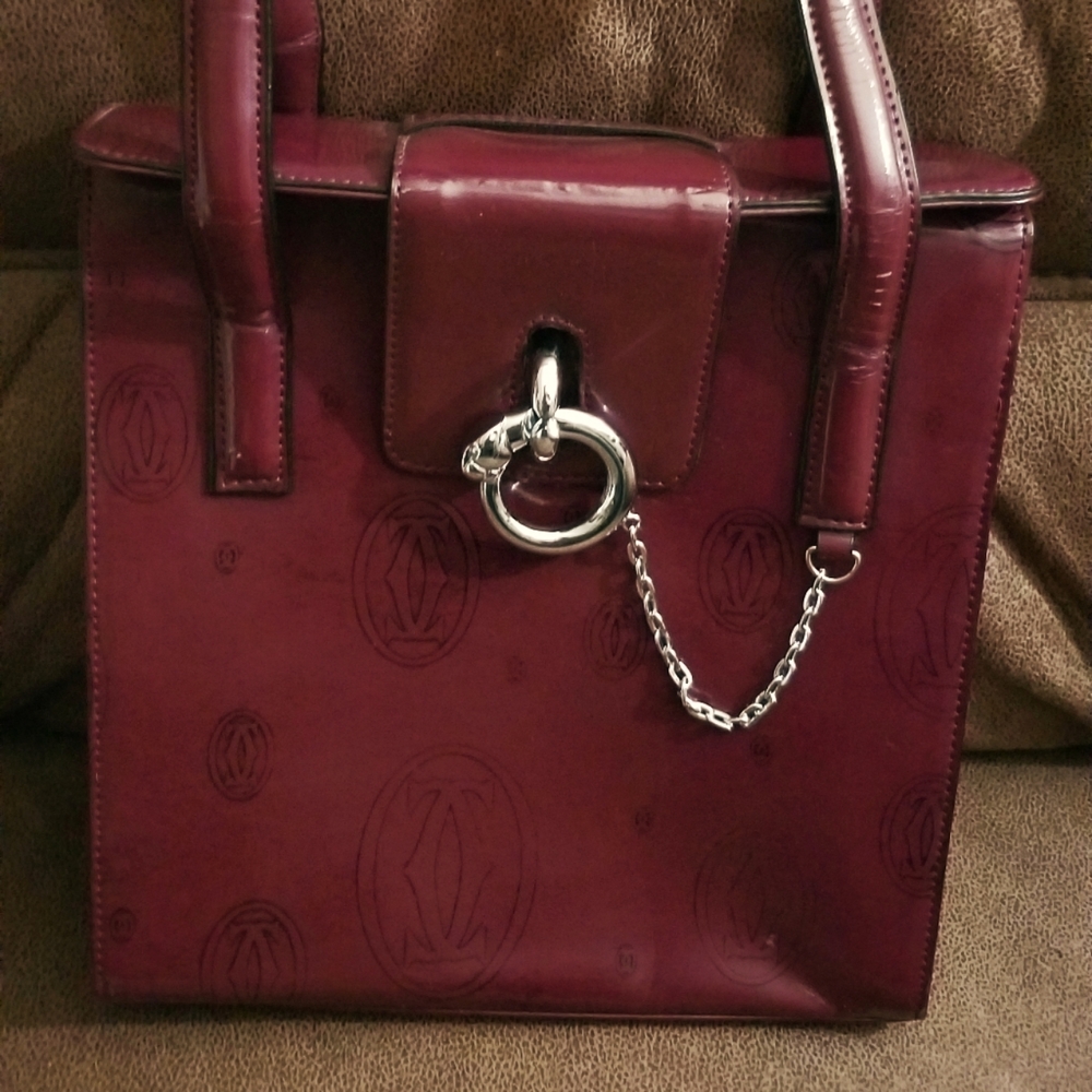 Athentic Pathère de Cartier Vintage Bureaux Handbag